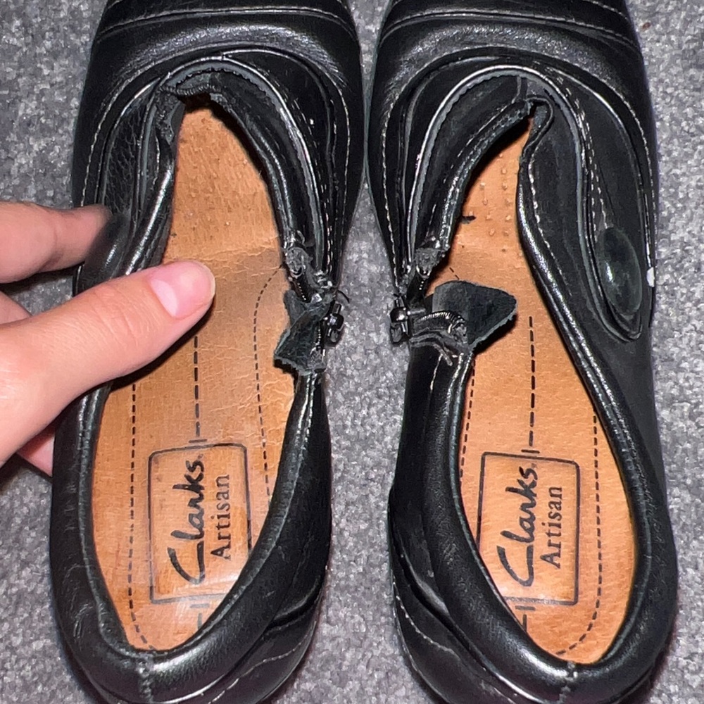 Clarks Kids Black Leather Dress Shoes